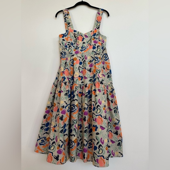 Caron Callahan Danya Dress in Graphic Floral Poplin Size XS - Picture 2 of 10